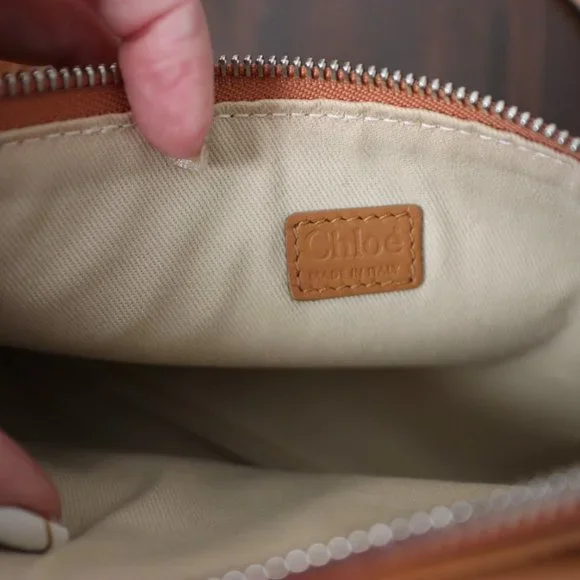 Chloe Sepia/Cinnamon Colored Pebbled Leather Shoulder Bag - Picture 13 of 15